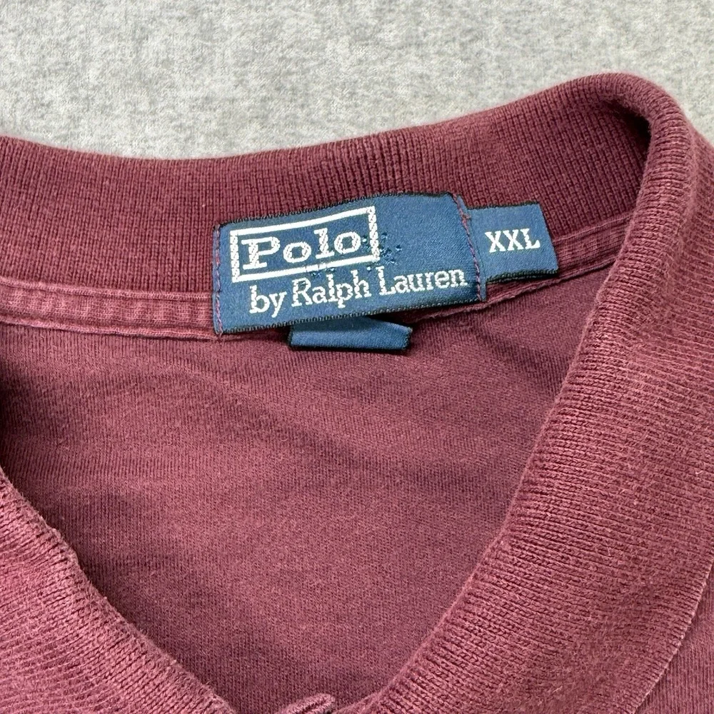 Polo Ralph Lauren Polo Shirt XXL Maroon Classic Fit Vintage Prep Ivy Style - Picture 3 of 7